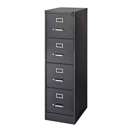 Sp Richards Lorell® 4-Drawer Commercial-Grade Vertical File Cabinet, 15"W x 22"D x 52"H, Black LLR42294
